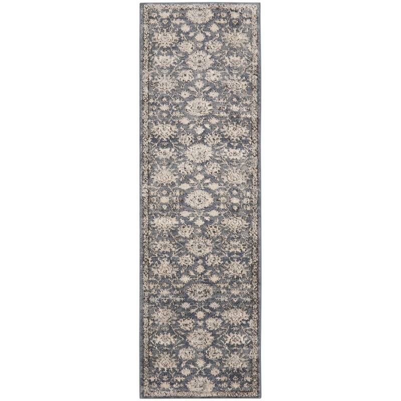 Nourison Concerto Classic Persian Medallion Blue Beige Area Rug
