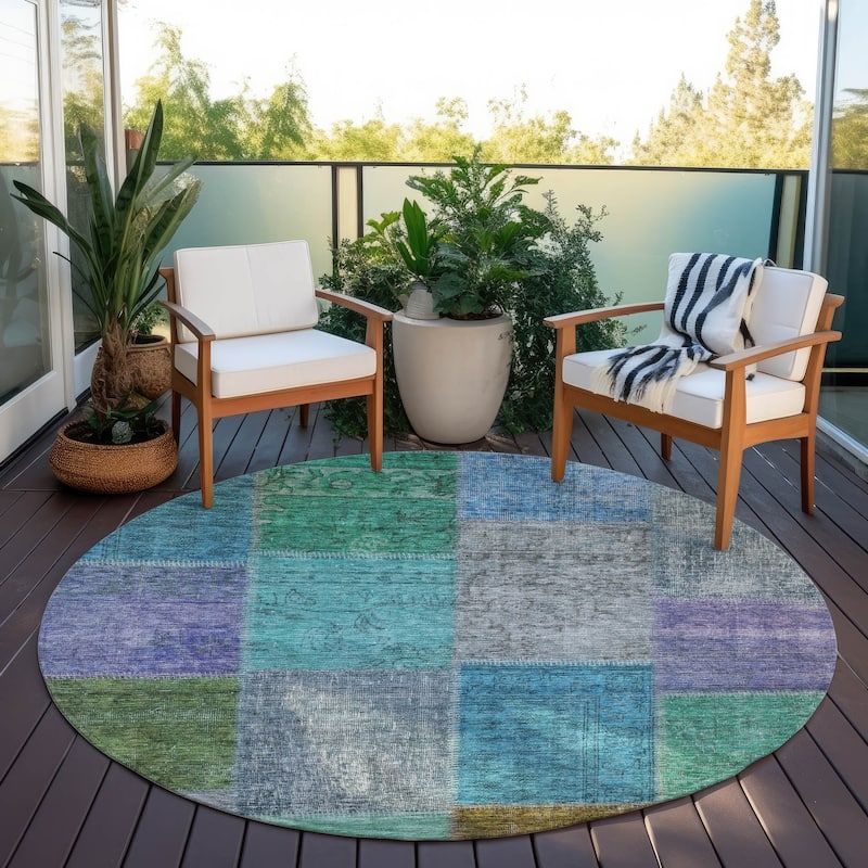 Machine Washable Indoor/ Outdoor Chantille Vintage Oriental Rug