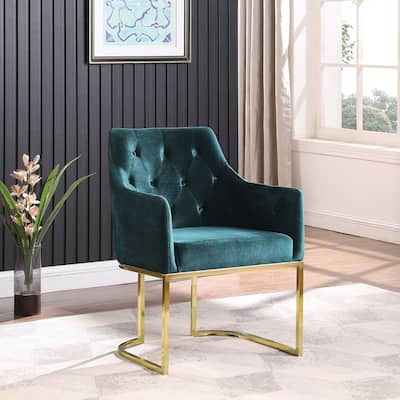 Gold Base Accent Chair for Living Room