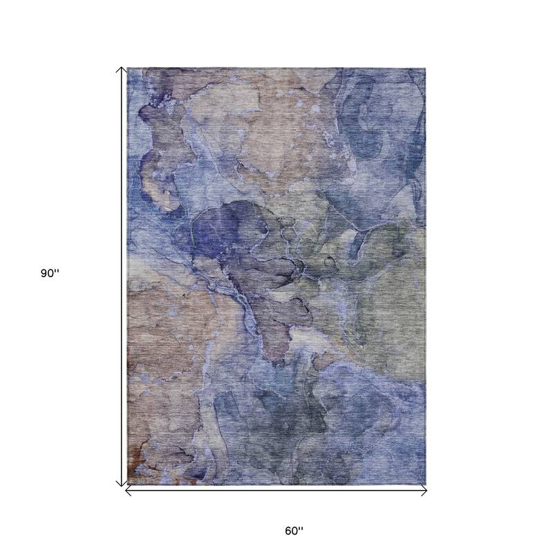 HomeRoots Abstract Transitional Rectangle Outdoor Rug