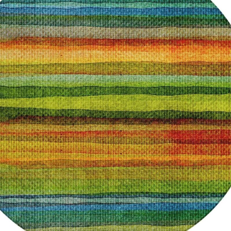 HomeRoots Striped Transitional Rectangle Outdoor Rug