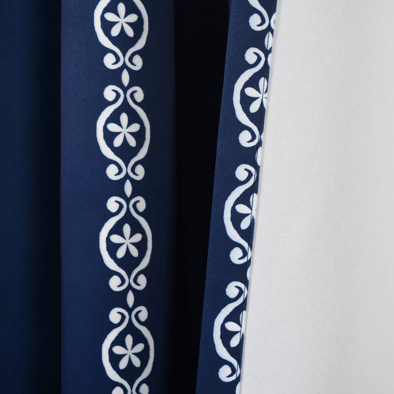 Lush Decor Stripe Medallion Room Darkening Curtain Panel Pair