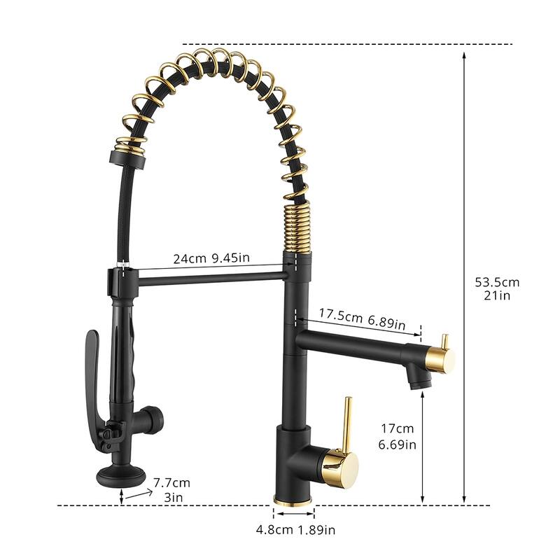 Pull Down Single Handle Kitchen Sink Faucet