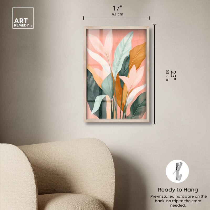 Peach and Palm Shadowbox by Art Remedy