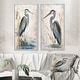 preview thumbnail 8 of 10, Designart "Heron By The Waterside Watercolour I" Animals Wall Art Décor Gallery Wall Set For Home Decor 24 in. wide x 20 in. high - White