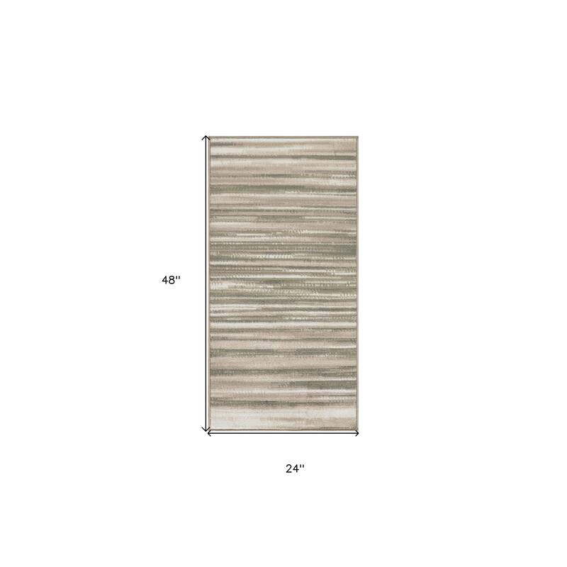 Fozay Power Loomed Traditional Modern Stain Resistant Area Rug By HomeRoots - 48' X '24' X '0.5