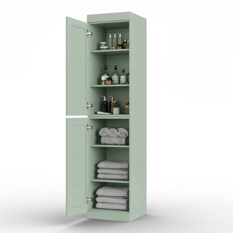 Palace Imports 100% Solid Wood 16.5" Bathroom Storage Cabinet with Shaker Doors and Adjustable Shelves