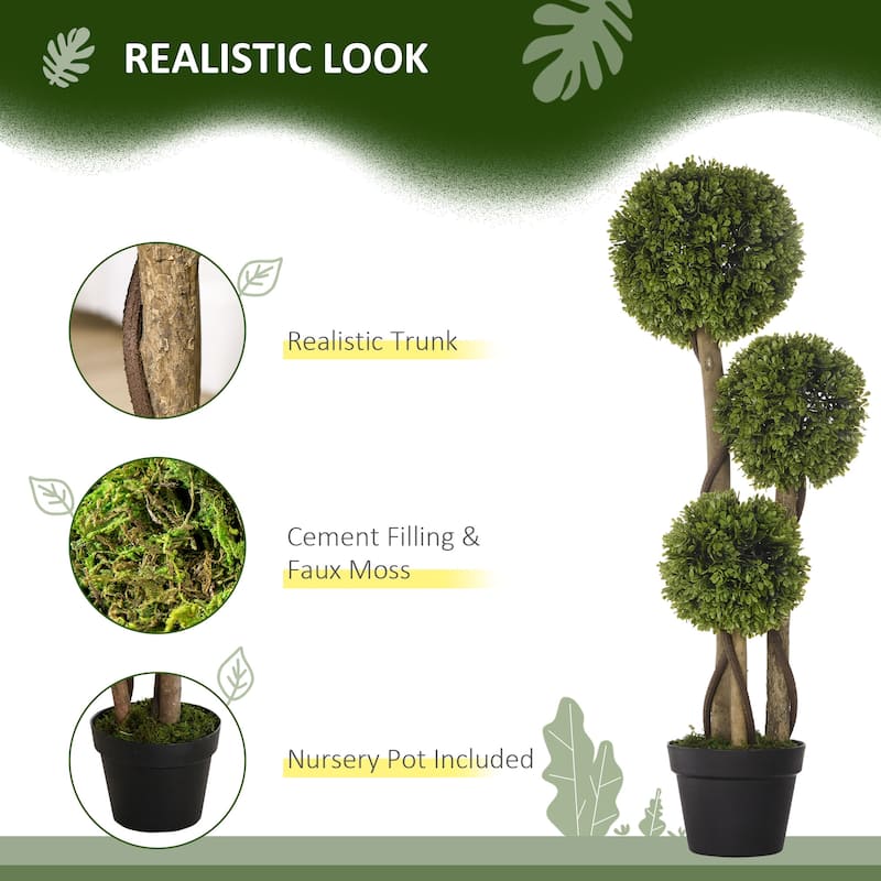 HOMCOM 35.5" Artificial Plant in Pot