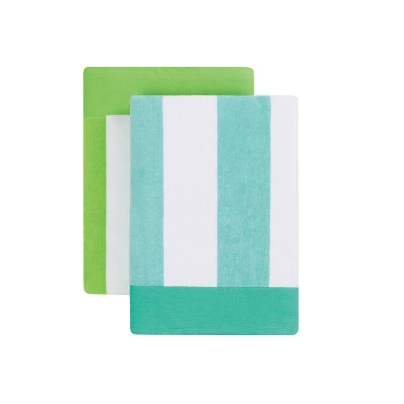 Oceanfront Resort Cabana Stripe 2 Pack Beach Towel - 36x72