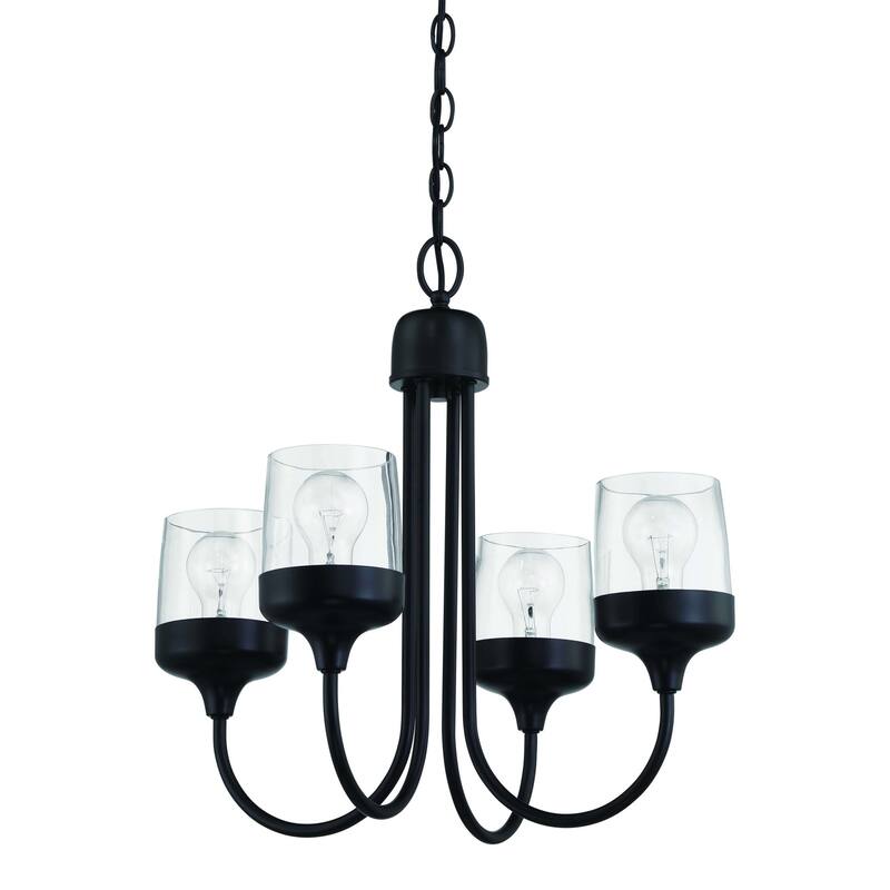 Craftmade 58124 Wrenn 4 Light 20" Wide Chandelier - Flat Black