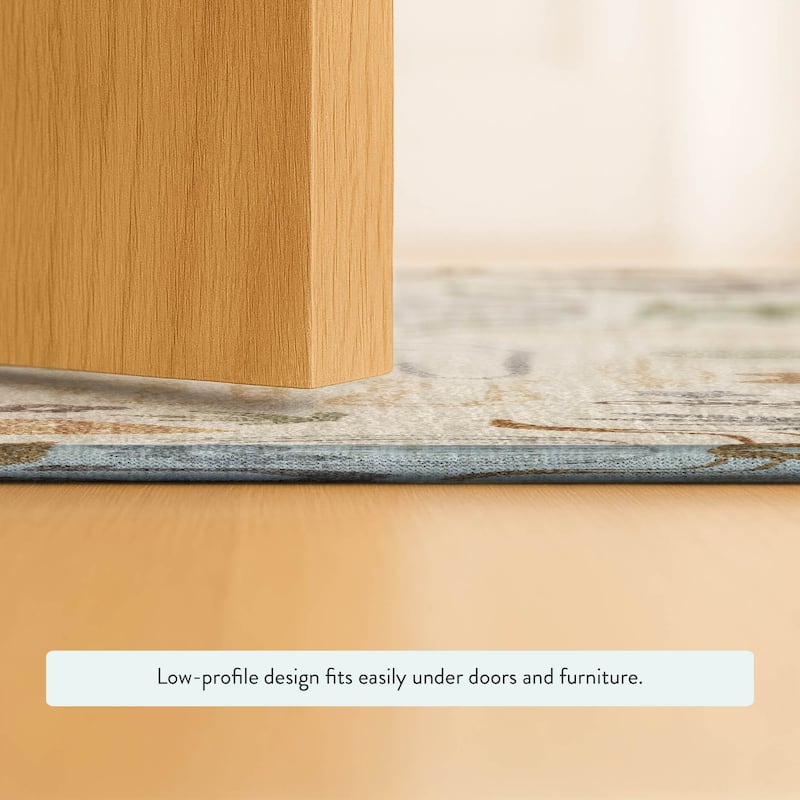 Machine Washable Indoor/ Outdoor Modern Ranch Chantille Rug