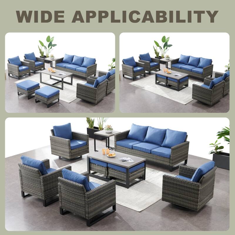 Patio Coffee Table Outdoor Metal Steel Table