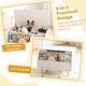 preview thumbnail 13 of 18, Costway Kids Wooden Toy Box with Front Bookshelf 4 Solid Wood Legs - See Details