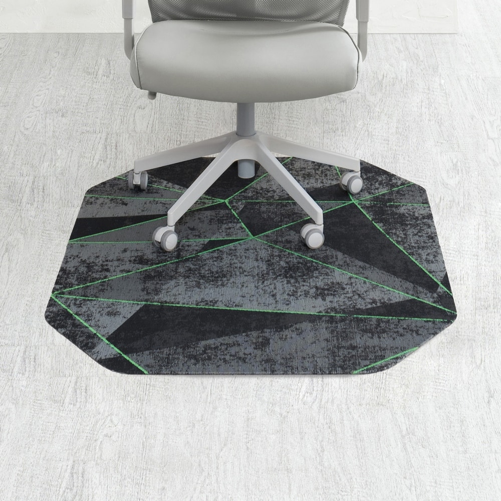 Jani Gaming Chair Mat - Anti-Slip Ergonomic Rug and Chairmat Combo for Home Office, Hard Floor Protector with Smooth Glide