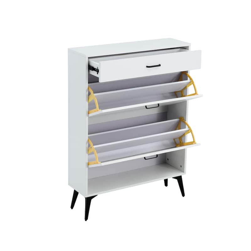 Shoe Cabinet with Metal Legs