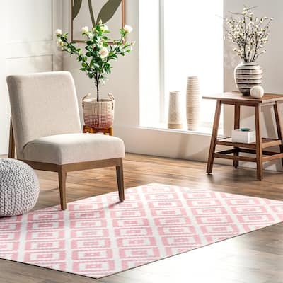 Nuloom Kellee SpinClean Machine Washable Modern Diamonds Area Rug
