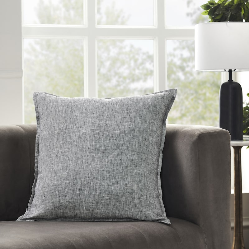 Textured Square Throw Pillow - 20" Black and White