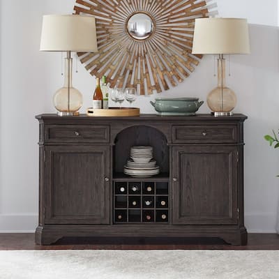 Liberty Furniture Grant Park Wine Buffet for Dining Room Storage - Width 64" x Depth 18" x Height 38"