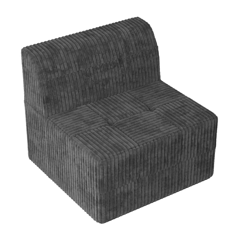 130.3" U-Shaped Corduroy Modular Sectional Sofa with Sleeper