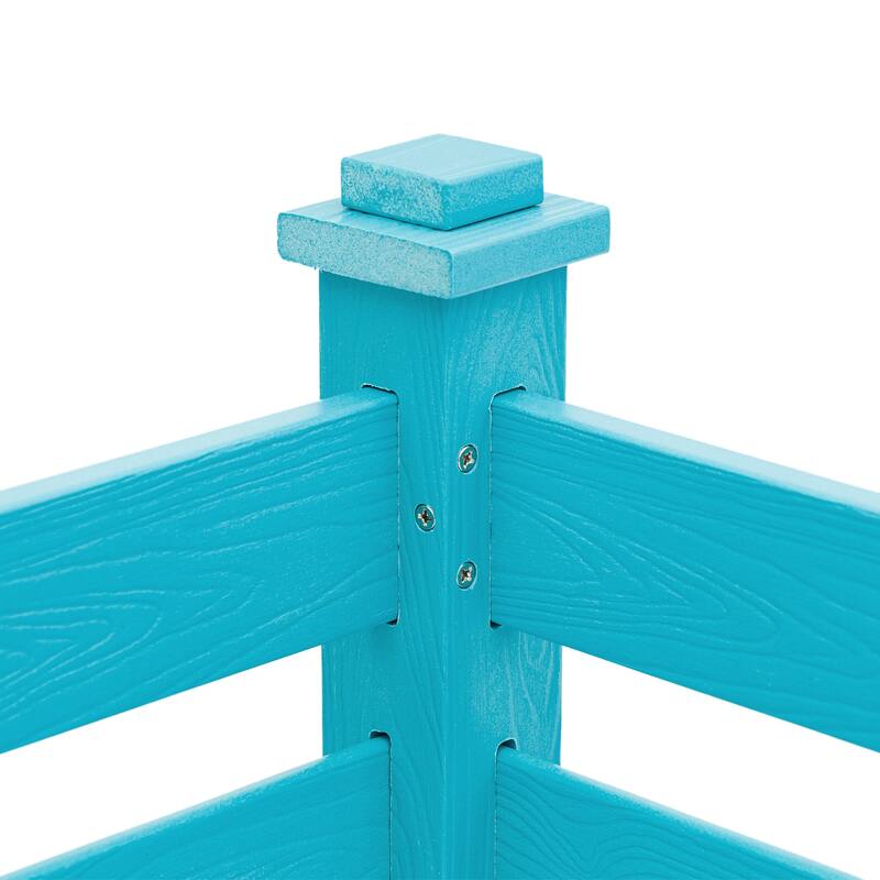 LUE BONA 38 in. x 46 in. Garden Fence Panels Outdoor 2 Panels Recycled Plastic Privacy Air Conditioner Fence