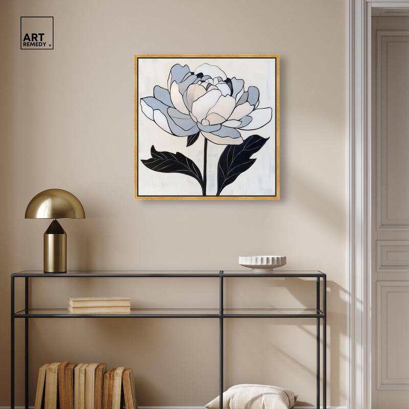 Gray Scale Flower I Canvas by Art Remedy