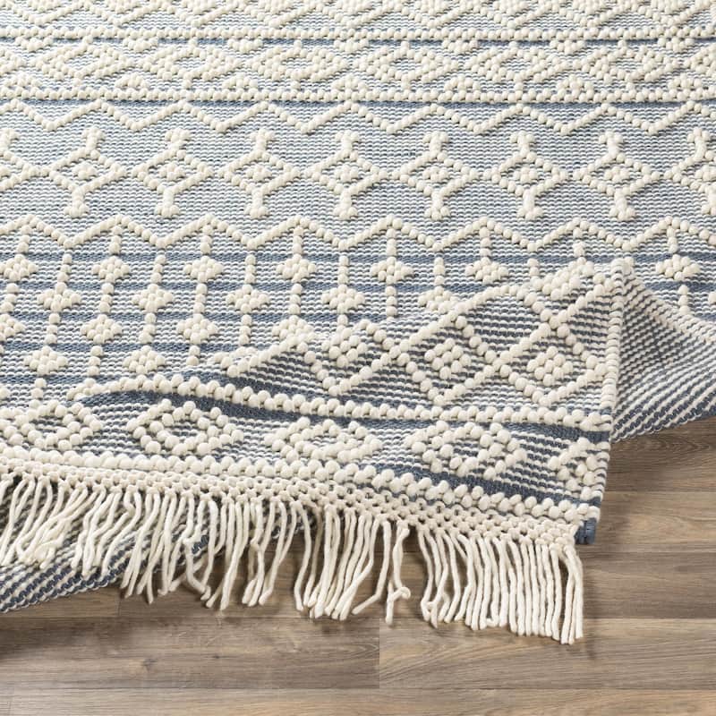 Les Handmade Modern Farmhouse Wool Area Rug