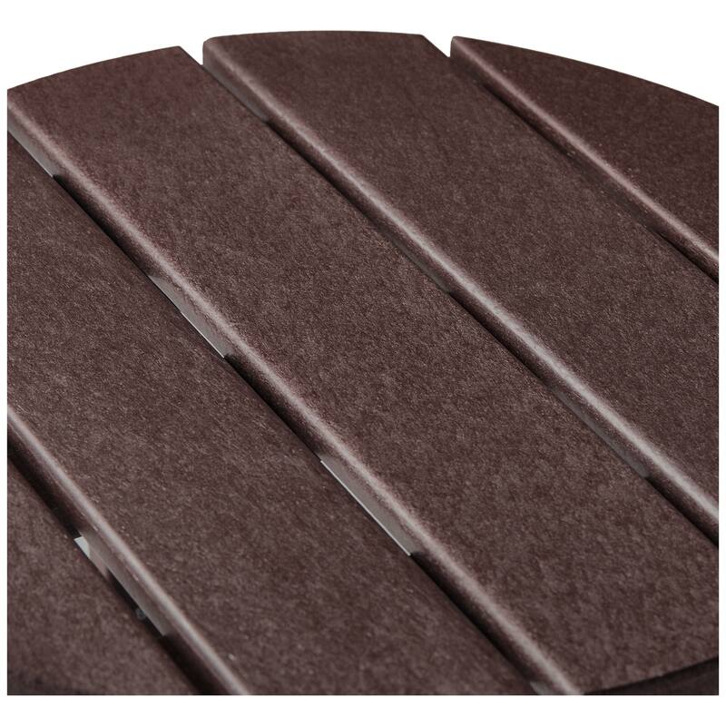 Laguna Outdoor Folding Adjustable Adirondack Chair with Hideaway Ottoman & Round Side Table