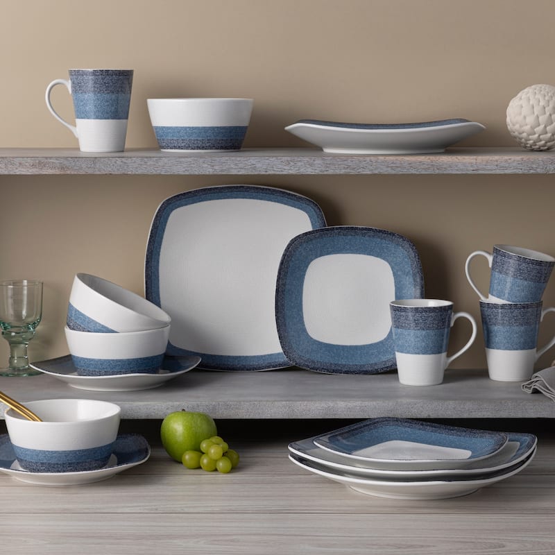 Noritake Colorscapes Layers 12-Piece Square Set, Service For 4