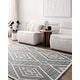 preview thumbnail 1 of 5, Livabliss Jules Global Diamond Area Rug Charcoal/White - 2' x 3'
