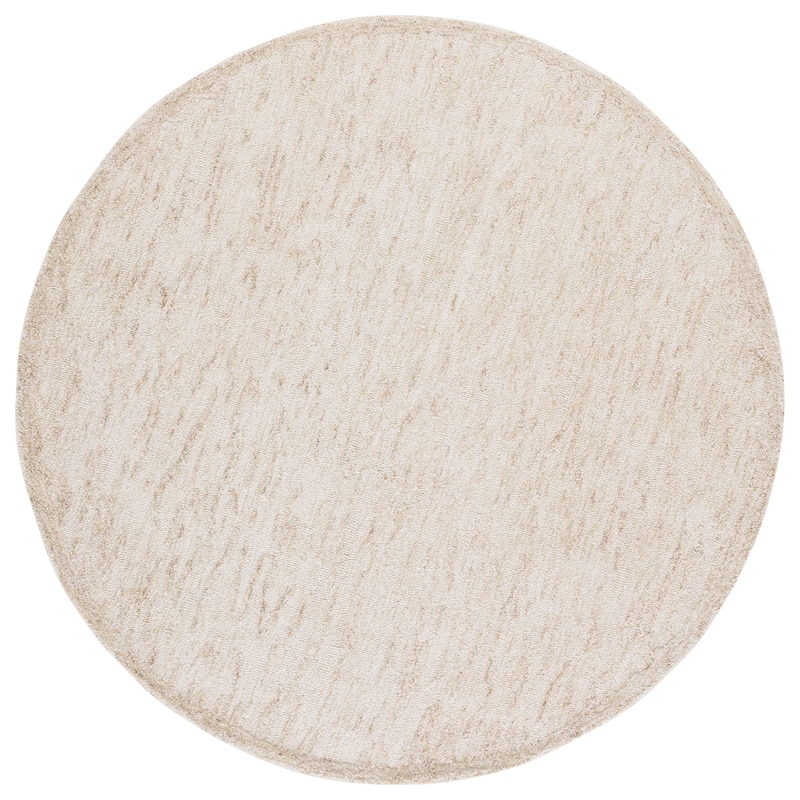 SAFAVIEH Handmade Ebony Trayanka Wool Rug - Beige/Ivory - 6' Round