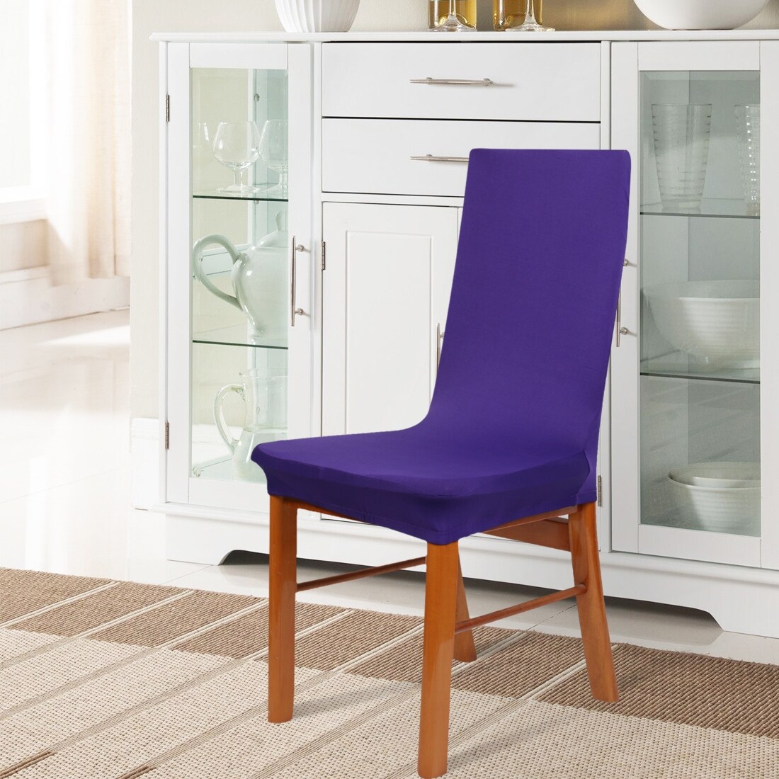 Shop Unique Bargains 4 Pcs Spandex Stretch Dining Chair Cover