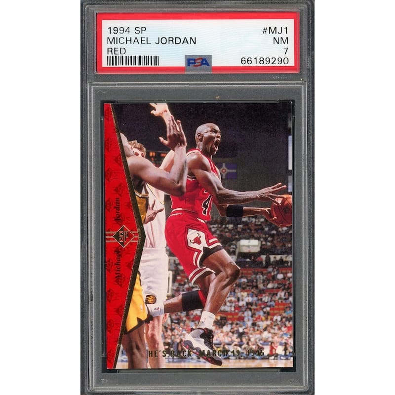 Michael Jordan 1994 SP Upper Deck Red Basketball Card #MJ1 Graded PSA 7 - 8'6" x 11'6"