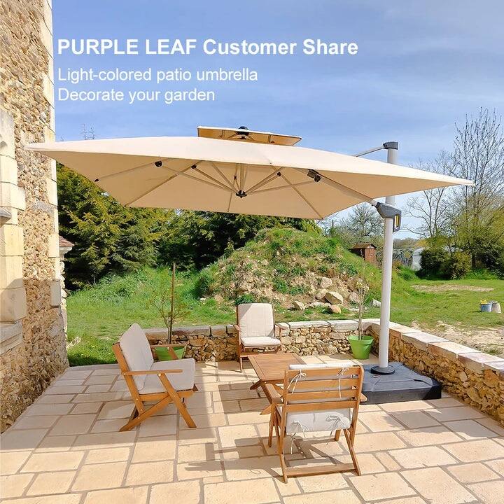 PURPLE LEAF 10 x 13ft Outdoor Rectangle Large Cantilever Umbrella