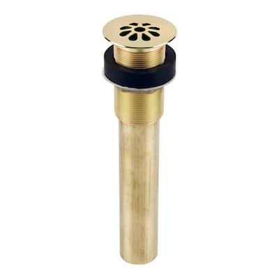 SinkSense 1.5" Grid Sink Drain in Satin Gold - No Overflow
