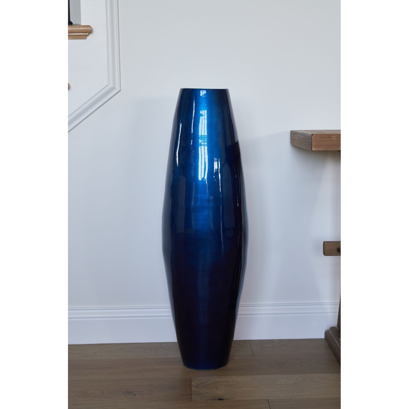 Cabrillo Lacquer Cylinder Floor Vase - Blue