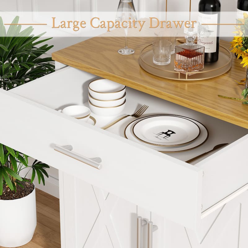 Multifunctional Storage Cabinet with Drawer – Kitchen Pantry Organizer