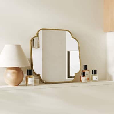 MacLuu Rectangle Scalloped Decorative Wall Mirror