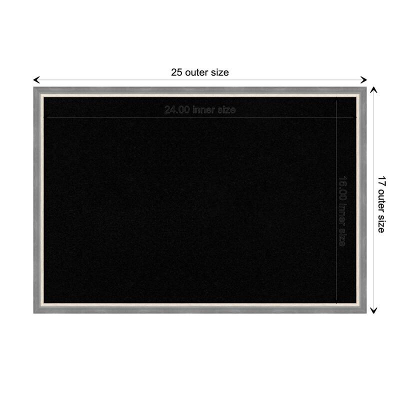 Theo Narrow Wood Framed Black Corkboard Bulletin Board