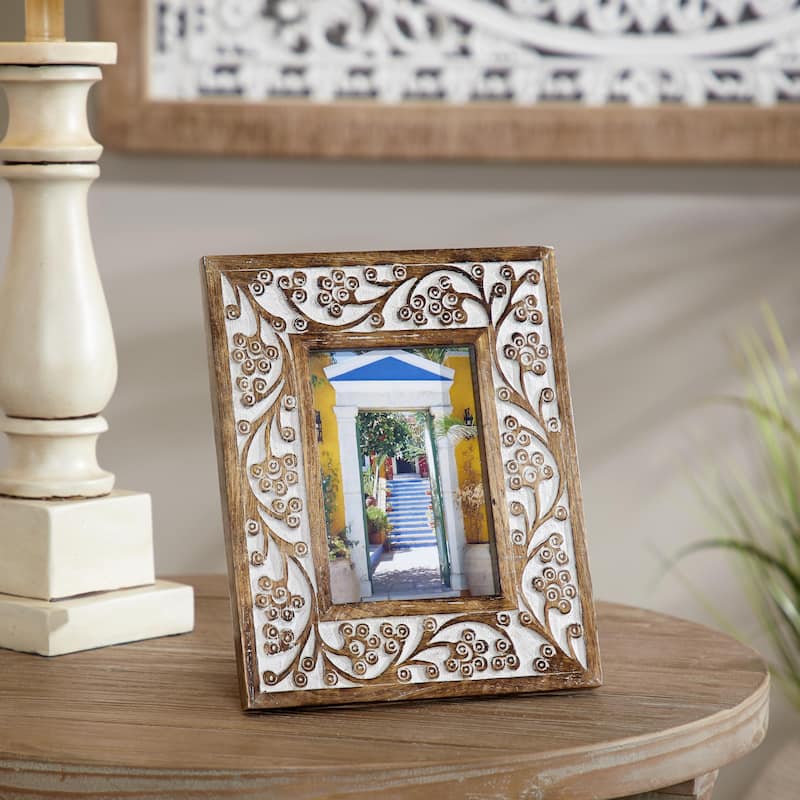 Mango Wood Handmade Photo Frame - Brown - Roche River Decor
