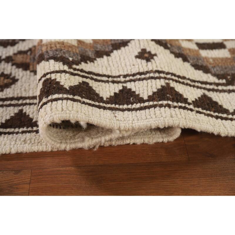 Natural Dye Tribal Anatolian Oriental Runner Rug Handmade Wool Carpet - 2'11"x 11'10"