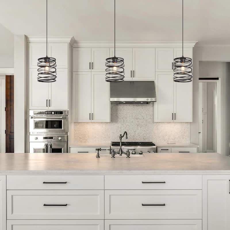 The Gray Barn Farmhouse 1-Light Pendant Light for the Kitchen Island Dining Room - Black