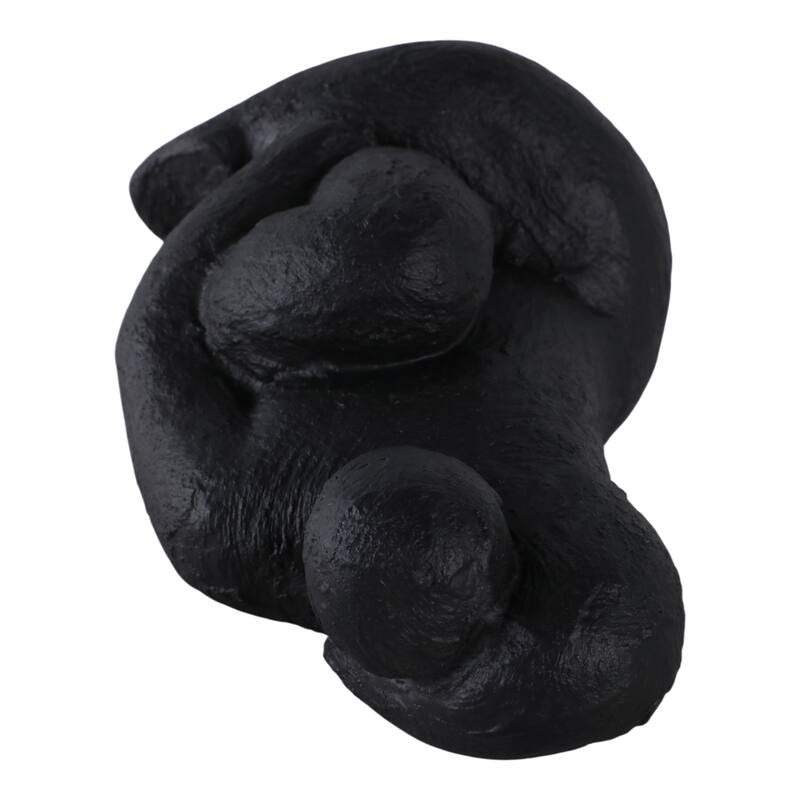Pottery Modern Abstract Sculpture in Seated Form and Smooth Texture - 6.5" x 5.5" x 10"