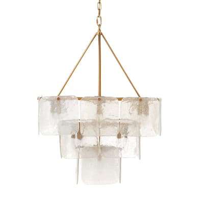 Jamie Young Perignon Three Tier Iron Chandelier
