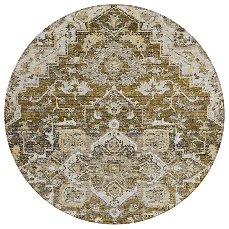 HomeRoots Oriental Traditional Rectangle Outdoor Rug