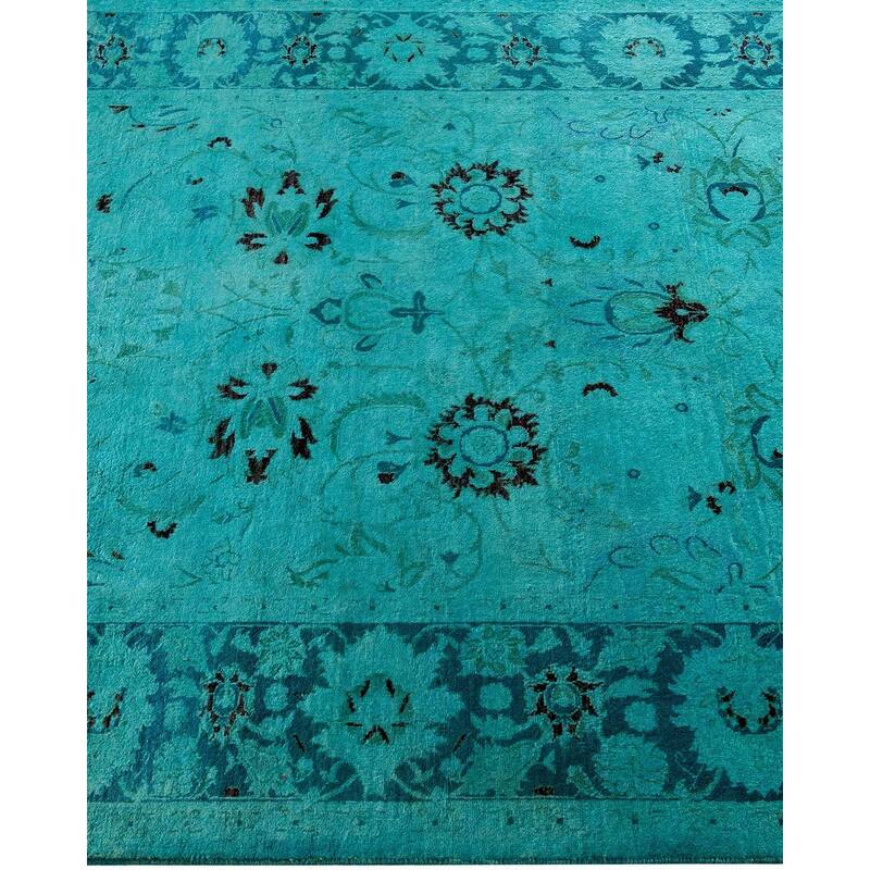 Fine Vibrance, One-of-a-Kind Hand-Knotted Area Rug - Blue, 4' 0" x 6' 0" - 4' 0" x 6' 0"