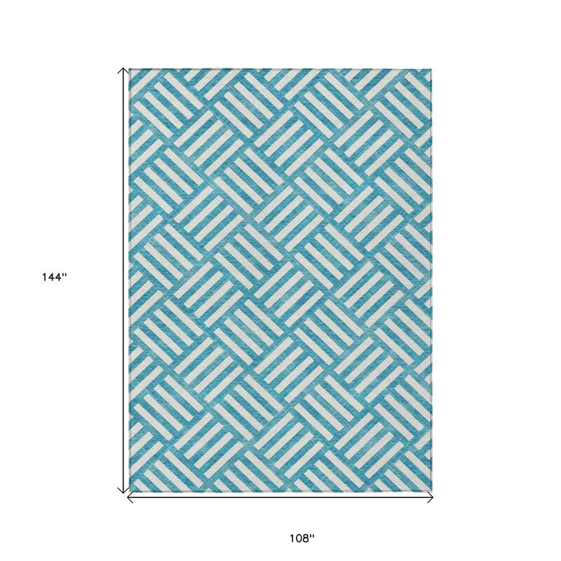 HomeRoots Geometric Transitional Rectangle Outdoor Rug