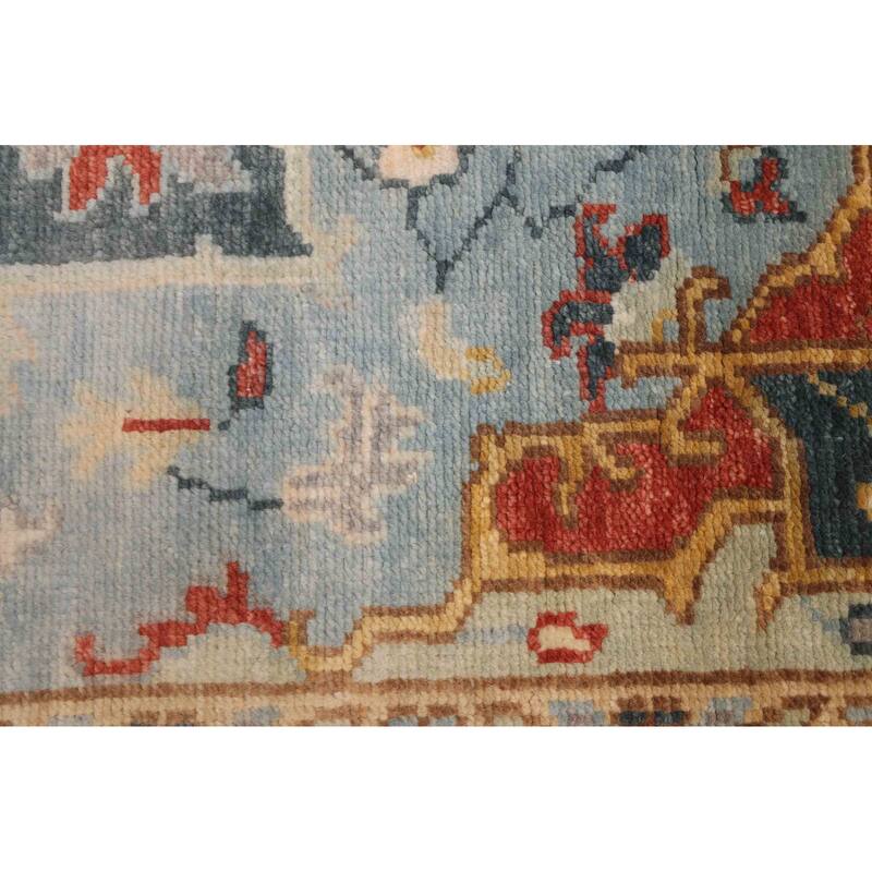 ECARPETGALLERY Hand-knotted Jules Serapi Sky Blue Wool Rug - 7'10 x 10'0