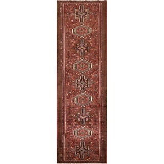 Gorean Rugs Tribal Geometric Gharajeh Persian Runner Rug Handmade Wool Carpet - 2'6 ...