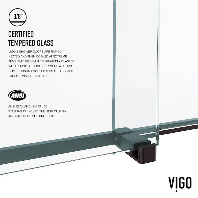 VIGO Houston Frameless Sliding Door