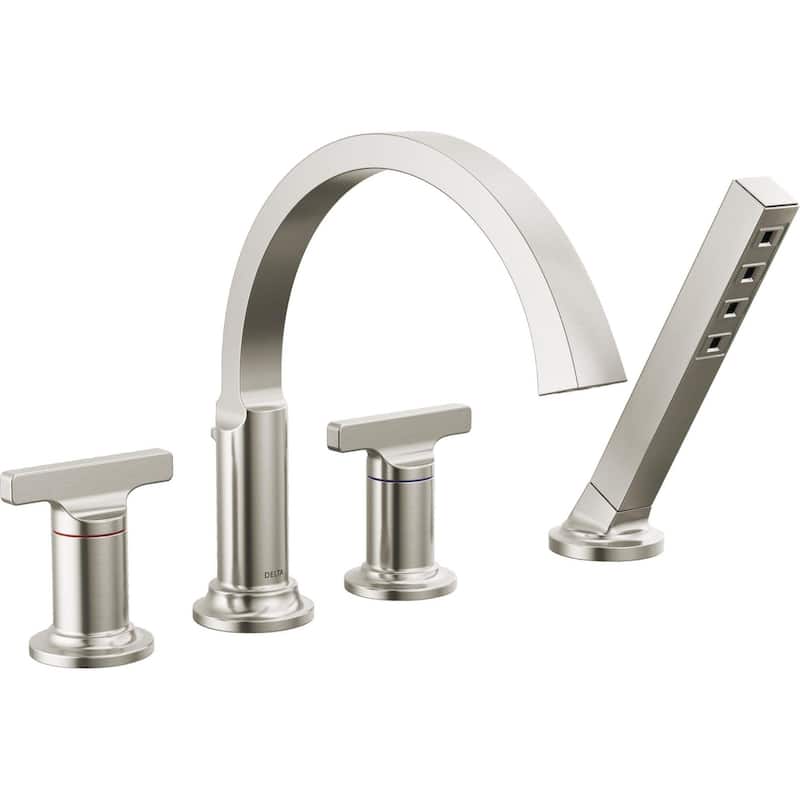 Delta T4788-LHP Tetra Deck Mounted Roman Tub Filler with Built-In